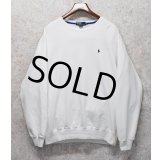 【ラルフローレン】POLO RALPH LAUREN【胸ポニーマーク付き】【白無地】【スウェット】【サイズXL】 