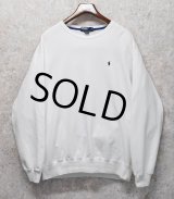 【ラルフローレン】POLO RALPH LAUREN【胸ポニーマーク付き】【白無地】【スウェット】【サイズXL】 