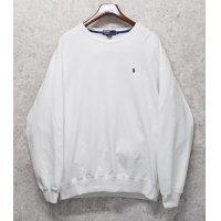 【ラルフローレン】POLO RALPH LAUREN【胸ポニーマーク付き】【白無地】【スウェット】【サイズXL】 