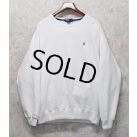 【ラルフローレン】POLO RALPH LAUREN【胸ポニーマーク付き】【白無地】【スウェット】【サイズXL】 