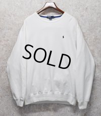 【ラルフローレン】POLO RALPH LAUREN【胸ポニーマーク付き】【白無地】【スウェット】【サイズXL】 