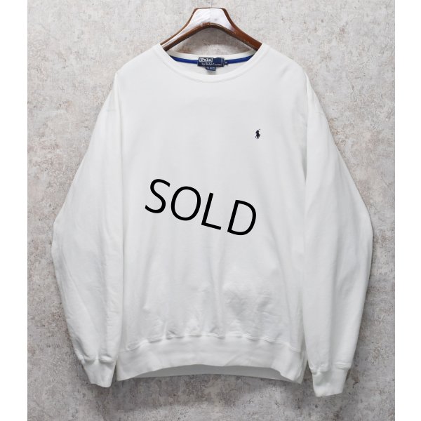 画像1: 【ラルフローレン】POLO RALPH LAUREN【胸ポニーマーク付き】【白無地】【スウェット】【サイズXL】 
