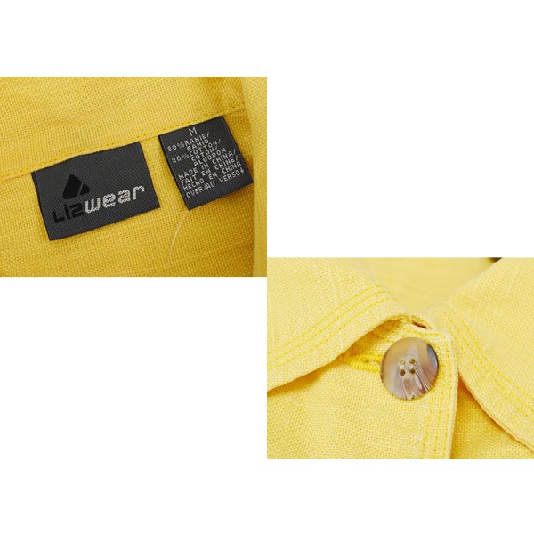 画像2: 【ビンテージ】【Lizwear】【黄色】シャツ【ジャケット】レディースＭ【レディース古着】  
