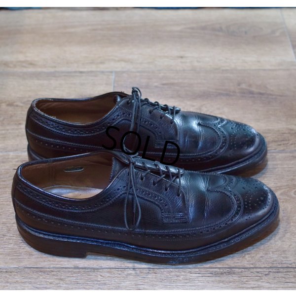 画像4: 【ビンテージ】【フローシャイム インペリアル】【黒】【ウィングチップシューズ】【7D】【25cm程度】 