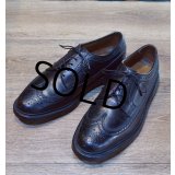 【ビンテージ】【フローシャイム インペリアル】【黒】【ウィングチップシューズ】【7D】【25cm程度】 