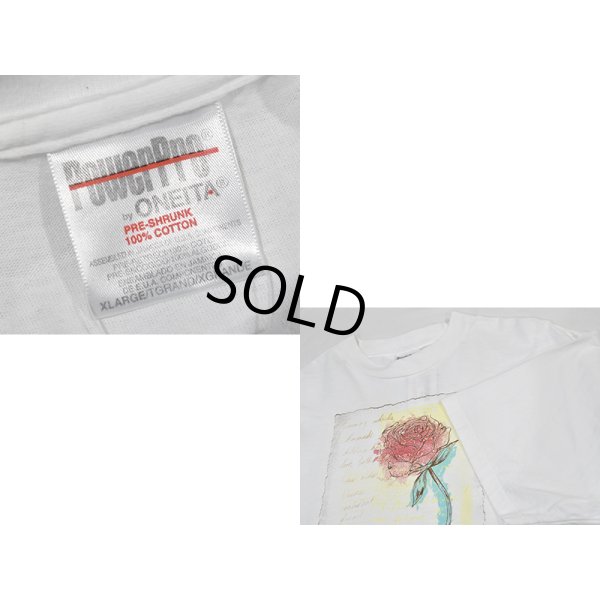 画像2:  ビンテージ【Power pro】【world's gretest mom】【白バラ】【白】【ビックサイズ】【Tシャツ】【サイズXL】 