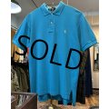 ビンテージ【ラルフローレン】 【POLO ralph lauren】【ターコイズブルー】【無地】【ポロシャツ】 【サイズＭ】  