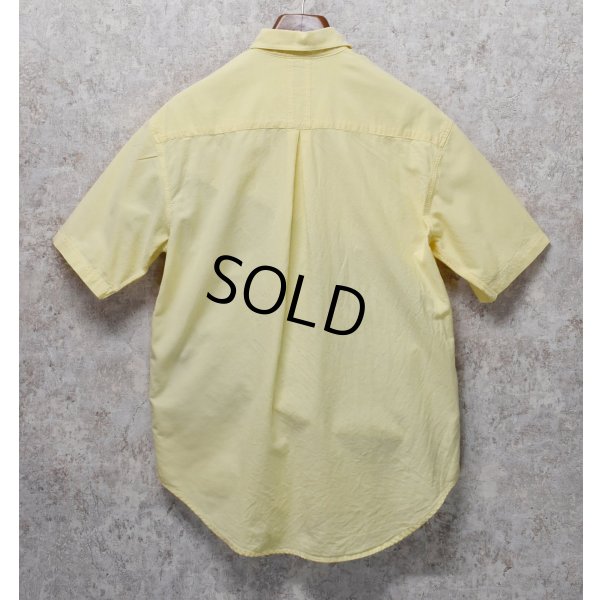 画像3: 【ビンテージ】【DOCKERS】ドッカーズ【胸フラップ刺繍】【黄色】【ロゴ入り】【ボタンダウン半袖シャツ】【サイズM】 