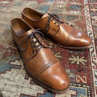 【USA製】【アレンエドモンズ】【Allen Edmonds】ライトブラウン【ストレートチップ】【8 1/2D】【26.5cm程度】 