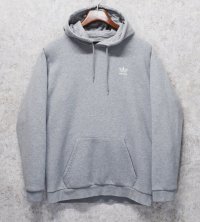 【ビンテージ】【アディダス】adidas【胸ロゴ刺繍】【グレー】パーカー【サイズＭ】 