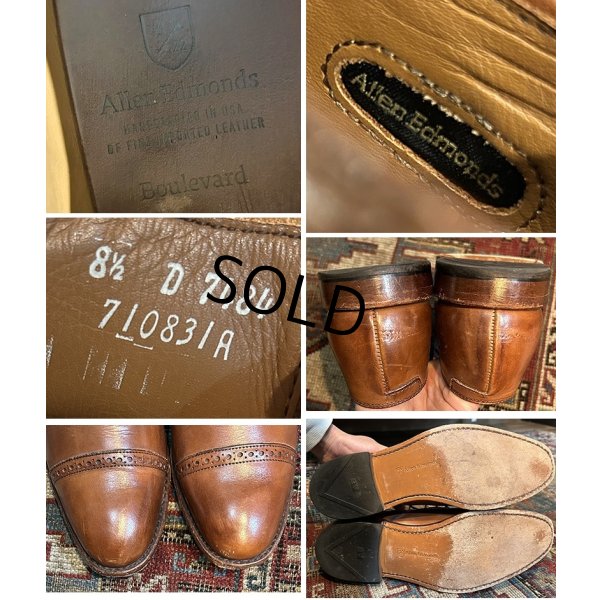 画像2: 【USA製】【アレンエドモンズ】【Allen Edmonds】ライトブラウン【ストレートチップ】【8 1/2D】【26.5cm程度】 