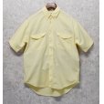 画像1: 【ビンテージ】【DOCKERS】ドッカーズ【胸フラップ刺繍】【黄色】【ロゴ入り】【ボタンダウン半袖シャツ】【サイズM】<br> (1)