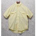 【ビンテージ】【DOCKERS】ドッカーズ【胸フラップ刺繍】【黄色】【ロゴ入り】【ボタンダウン半袖シャツ】【サイズM】 