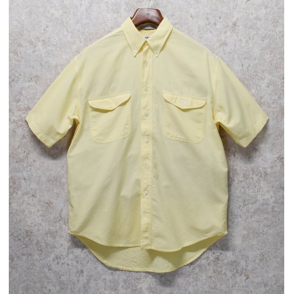画像1: 【ビンテージ】【DOCKERS】ドッカーズ【胸フラップ刺繍】【黄色】【ロゴ入り】【ボタンダウン半袖シャツ】【サイズM】 