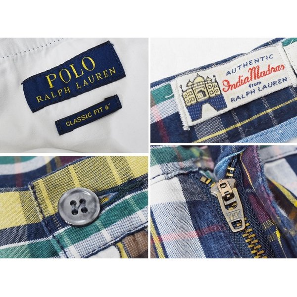 画像2: 【POLO RALPH LAUREN】ラルフローレン【India Madras】マドラスチェック【ショートパンツ】【コットンショーツ】【W３３】 