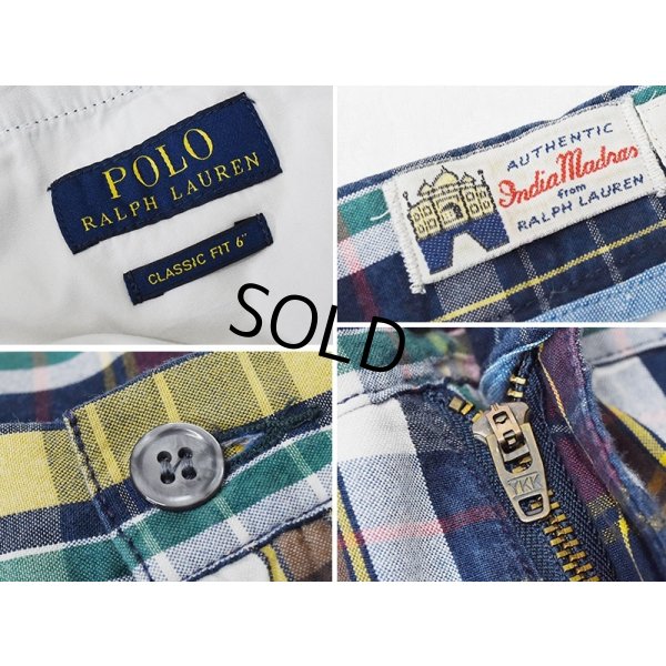 画像2: 【POLO RALPH LAUREN】ラルフローレン【India Madras】マドラスチェック【ショートパンツ】【コットンショーツ】【W３３】 