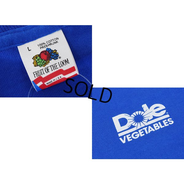 画像2: 90's【USA製】 ビンテージ【FRUIT OF THE LOOM 】フルーツオブザルーム【青】【Dole VEGETABLES】【 Tシャツ】【サイズL】 