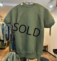 デッドストック 60's~【USA製】【ビンテージ】【Tultex製】【タルテックス】【ODカラー】【無地】【半袖スウェット】【サイズS】 