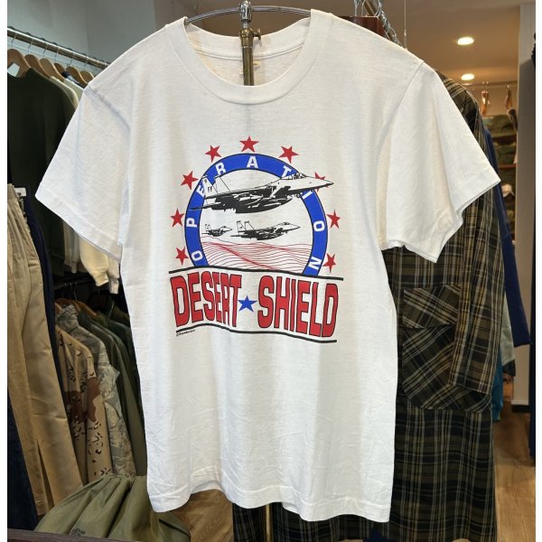 画像1: 80's【USA製】【ビンテージ】【スクリーンスターズ】【DESERT SHIELD】白【Tシャツ】【サイズM】 