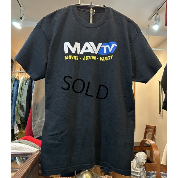画像1: ビンテージ【Optima】オプティマ【MAVTV】マブティーブイ【黒】Tシャツ【サイズXL】 