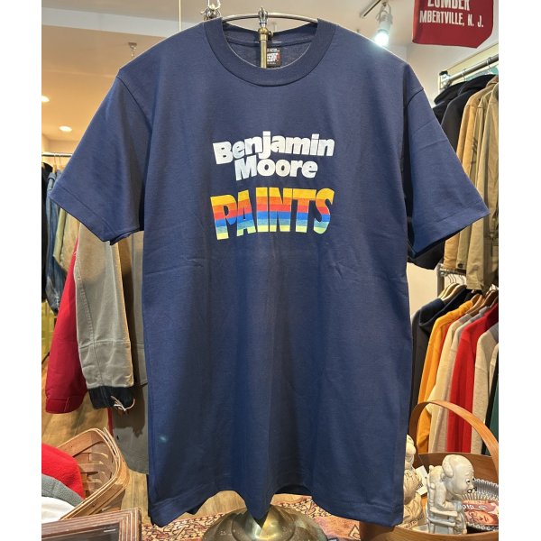 画像1: ほぼ未使用 90's【USA製】スクリーンスターズ【ビンテージ】【ベンジャミンムーア】【紺】【Tシャツ】【サイズＸＬ】 