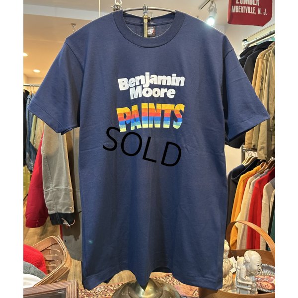 画像1: ほぼ未使用 90's【USA製】スクリーンスターズ【ビンテージ】【ベンジャミンムーア】【紺】【Tシャツ】【サイズＸＬ】 