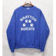 画像1: 90's【USA製】【ビンテージ】【Lee】リー【BRAYTON BOBCATS】【青】【スウェット】【サイズＸＬ】<br> (1)