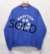 90's【USA製】【ビンテージ】【Lee】リー【BRAYTON BOBCATS】【青】【スウェット】【サイズＸＬ】 