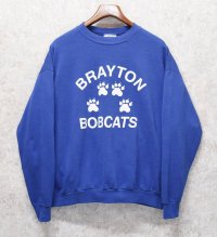 90's【USA製】【ビンテージ】【Lee】リー【BRAYTON BOBCATS】【青】【スウェット】【サイズＸＬ】 