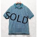 【ビンテージ】【DOCKERS】ドッカーズ【リーバイス】【緑×黄色チェック】【ボタンダウン半袖シャツ】【ポロシャツ】【サイズＭ】 