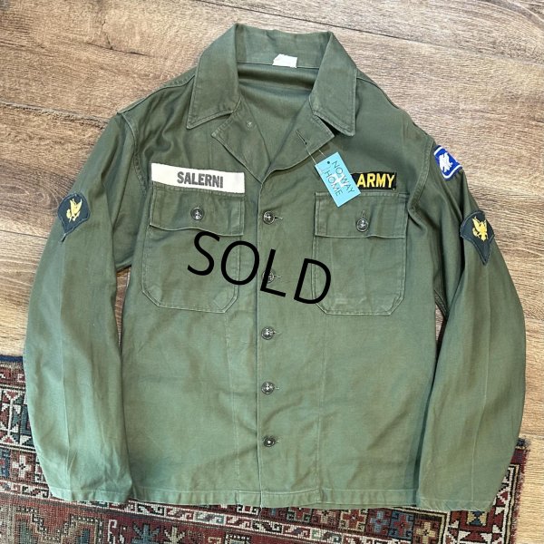 画像1: 【60's】【米軍実物】【ビンテージ】【U.S.ARMY】【OG107】【ユーティリティシャツ】【サイズS】 