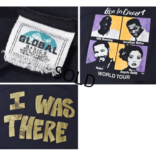 画像2: 90’s ビンテージ【GLOBAL BASIC】 ジャズ ワールドツアー【Will Downing】【Jonathan Butler】【Najee】【Angela Bofill】【黒】Tシャツ【サイズXL程度】 