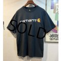 【ビンテージ】【カーハート】carhartt【Original Fit】【ロゴ入り】黒【Tシャツ】【サイズ Ｍ】 