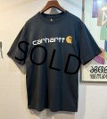 【ビンテージ】【カーハート】carhartt【Original Fit】【ロゴ入り】黒【Tシャツ】【サイズ Ｍ】 