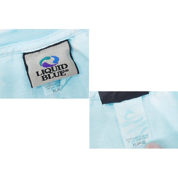 画像2: 【ビンテージ】【リキットブルー】【総柄】【タイダイTシャツ】【海】【ペンギン】Ｔシャツ【サイズXL】