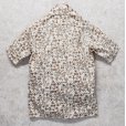 画像3: 【ビンテージ】【Go Ba Re FooT】【生成り×茶色】総柄【プルオーバー】【ハワイアンシャツ】半袖シャツ【サイズＳ】<br> (3)