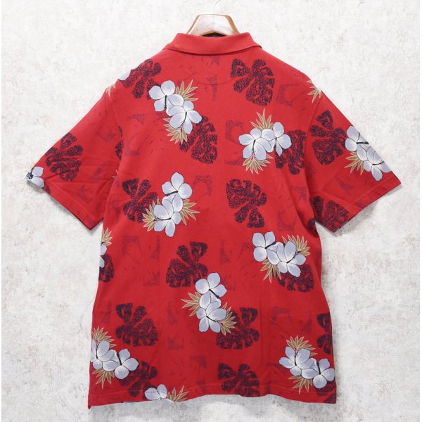 画像3: 90's【CHAPS】チャップス【ラルフローレン】POLO RALPH LAUREN 【赤】【ハイビスカス柄】【ポロシャツ】【サイズＬ】  