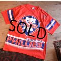 90’s USA製 ビンテージ【MLB】【PHILLIES】フィーリーズ【赤】Tシャツ【サイズL】 