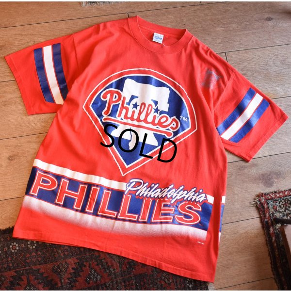 画像1: 90’s USA製 ビンテージ【MLB】【PHILLIES】フィーリーズ【赤】Tシャツ【サイズL】 