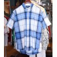 画像1: POLO RALPH LAUREN【オールドラルフローレン】【BLAKE】胸刺繡ロゴ入り【青ｘ紺ｘ白】【ボタンダウン】【半袖シャツ】【サイズＭ】 <br> (1)