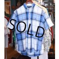 POLO RALPH LAUREN【オールドラルフローレン】【BLAKE】胸刺繡ロゴ入り【青ｘ紺ｘ白】【ボタンダウン】【半袖シャツ】【サイズＭ】  