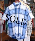 POLO RALPH LAUREN【オールドラルフローレン】【BLAKE】胸刺繡ロゴ入り【青ｘ紺ｘ白】【ボタンダウン】【半袖シャツ】【サイズＭ】  