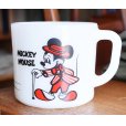 画像1: 【Fire King】【ファイヤーキング】【MiCKEY MOUSE】ミッキーマウス【MiNNiE MOUSE】ミニーマウス【パラソル】【ショートマグカップ】ミルクガラス<br> (1)