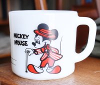 【Fire King】【ファイヤーキング】【MiCKEY MOUSE】ミッキーマウス【MiNNiE MOUSE】ミニーマウス【パラソル】【ショートマグカップ】ミルクガラス 