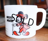 【Fire King】【ファイヤーキング】【MiCKEY MOUSE】ミッキーマウス【MiNNiE MOUSE】ミニーマウス【パラソル】【ショートマグカップ】ミルクガラス 