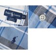 画像2: POLO RALPH LAUREN【オールドラルフローレン】【BLAKE】胸刺繡ロゴ入り【青ｘ紺ｘ白】【ボタンダウン】【半袖シャツ】【サイズＭ】 <br> (2)