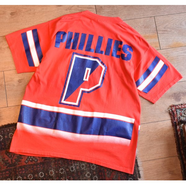 画像3: 90’s USA製 ビンテージ【MLB】【PHILLIES】フィーリーズ【赤】Tシャツ【サイズL】 