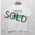 90's【USA製】【ビンテージ】【I fought the lawn】【プリントTシャツ】【白】【Tシャツ】【サイズＬ】 