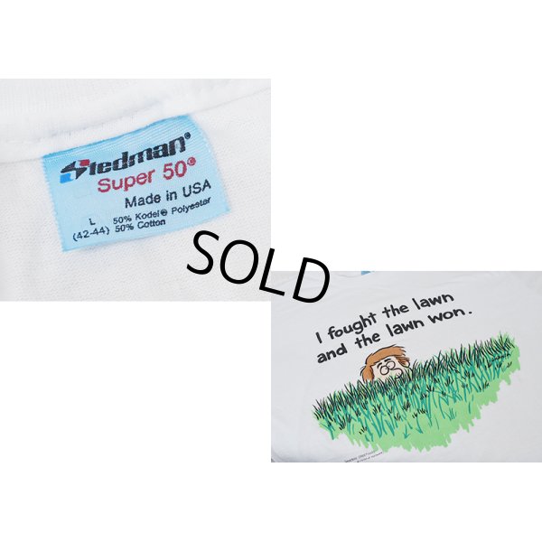画像2: 90's【USA製】【ビンテージ】【I fought the lawn】【プリントTシャツ】【白】【Tシャツ】【サイズＬ】 