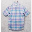 画像3: 【USA製】【Flying Scotsman】【薄水色×紫】【半袖シャツ】コットンシャツ【BDシャツ】【サイズM】<br> (3)